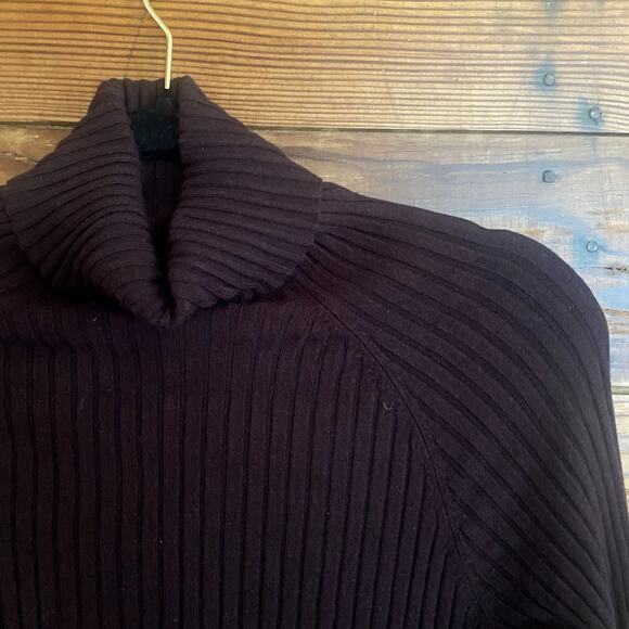 Vintage International Concepts Brown Ribbed Turtleneck size Large - Picture 2 of 5
